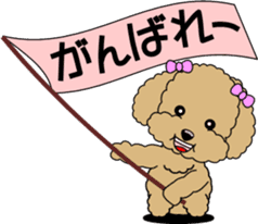Cute toy poodle dog sticker #6476410
