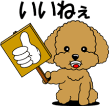 Cute toy poodle dog sticker #6476417