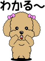 Cute toy poodle dog sticker #6476426