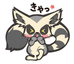 Fluffy ring-tailed lemur sticker #6476998