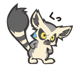 Fluffy ring-tailed lemur sticker #6476999