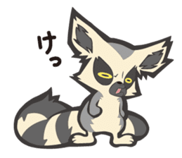 Fluffy ring-tailed lemur sticker #6477000