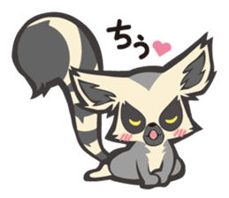 Fluffy ring-tailed lemur sticker #6477007