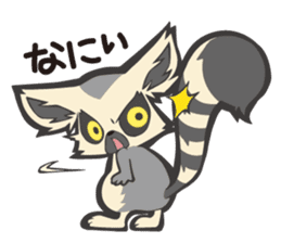 Fluffy ring-tailed lemur sticker #6477011