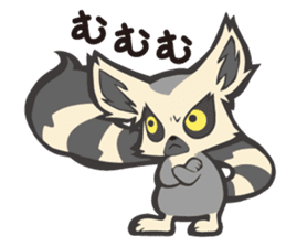 Fluffy ring-tailed lemur sticker #6477022