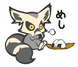Fluffy ring-tailed lemur sticker #6477023