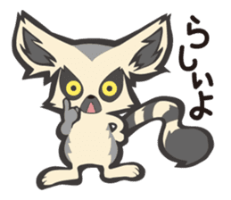 Fluffy ring-tailed lemur sticker #6477028