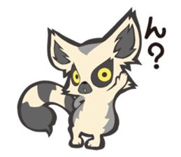 Fluffy ring-tailed lemur sticker #6477031