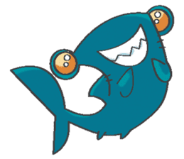 FINvites Happy Hammerhead Shark sticker #6477312
