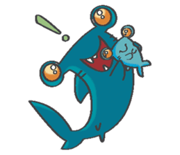 FINvites Happy Hammerhead Shark sticker #6477314