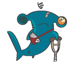 FINvites Happy Hammerhead Shark sticker #6477315