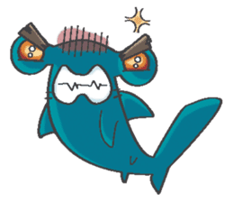FINvites Happy Hammerhead Shark sticker #6477321