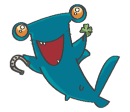 FINvites Happy Hammerhead Shark sticker #6477327