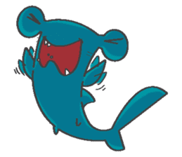 FINvites Happy Hammerhead Shark sticker #6477330