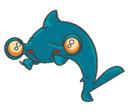 FINvites Happy Hammerhead Shark sticker #6477339