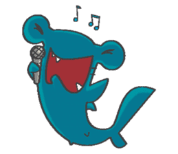 FINvites Happy Hammerhead Shark sticker #6477343