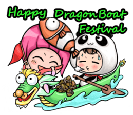 Baby Panda & Baby Fish (Holidays) sticker #6477909