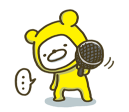 Happy yellow white bear 2 sticker #6478875