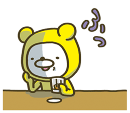 Happy yellow white bear 2 sticker #6478893