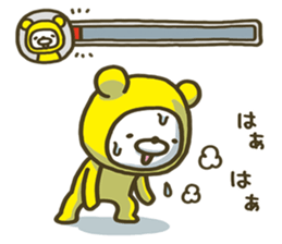 Happy yellow white bear 2 sticker #6478910
