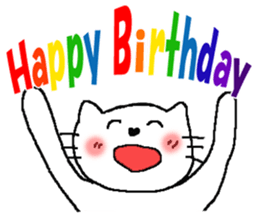 Cat celebration message sticker #6479473