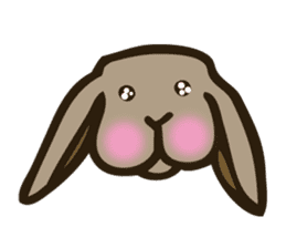 Lop-eared bunny Popo and friends2. sticker #6482193