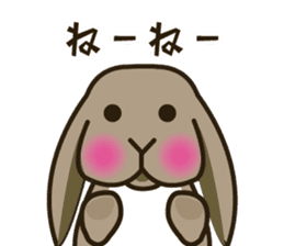 Lop-eared bunny Popo and friends2. sticker #6482194