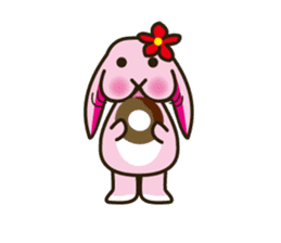 Lop-eared bunny Popo and friends2. sticker #6482200