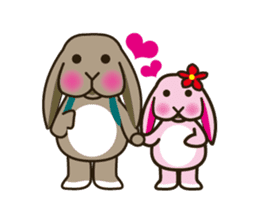 Lop-eared bunny Popo and friends2. sticker #6482202