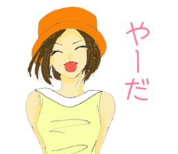 Hat girl sticker #6482633