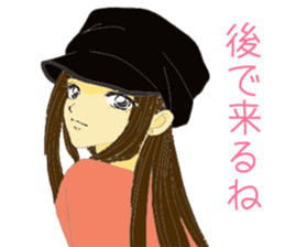 Hat girl sticker #6482637