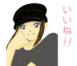 Hat girl sticker #6482639