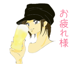 Hat girl sticker #6482641