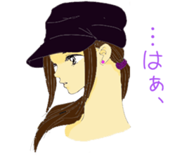 Hat girl sticker #6482642