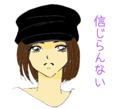 Hat girl sticker #6482645