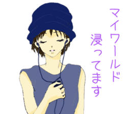 Hat girl sticker #6482648