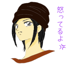 Hat girl sticker #6482649