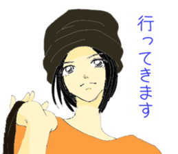 Hat girl sticker #6482653