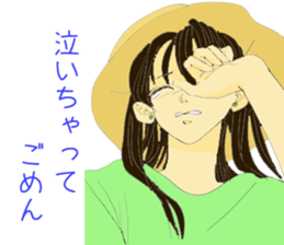 Hat girl sticker #6482655