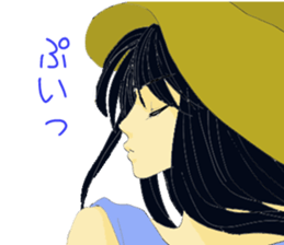 Hat girl sticker #6482656