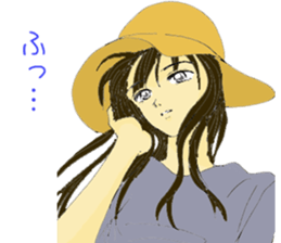 Hat girl sticker #6482658