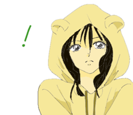 Hat girl sticker #6482664