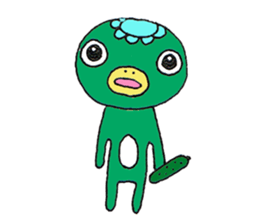 A sticker of a cute kappa sticker #6482872