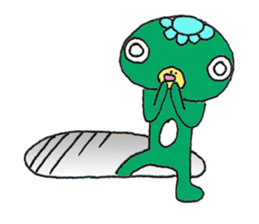 A sticker of a cute kappa sticker #6482876