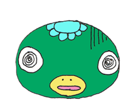 A sticker of a cute kappa sticker #6482885