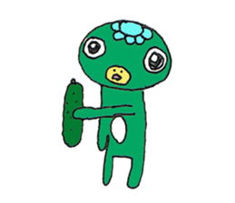 A sticker of a cute kappa sticker #6482886