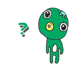 A sticker of a cute kappa sticker #6482888