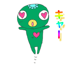 A sticker of a cute kappa sticker #6482895