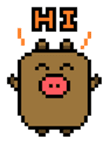 Pixel Pig sticker #6482992