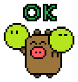 Pixel Pig sticker #6482993